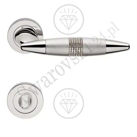 Klamka Havana Mesh 102 z szyldem WC CR - chromowana