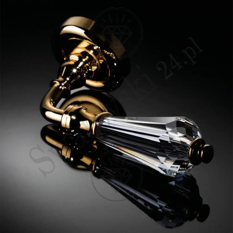 Klamka Veronica 103 z szyldem WC OZ - pozłacana