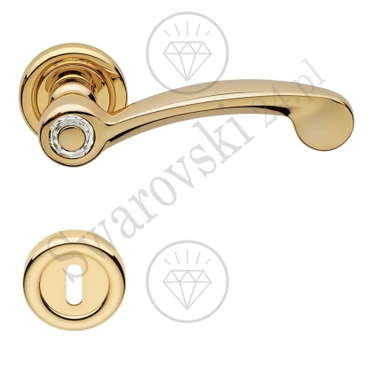 Klamka Cosmic 103 z szyldem na klucz OZ - pozłacana