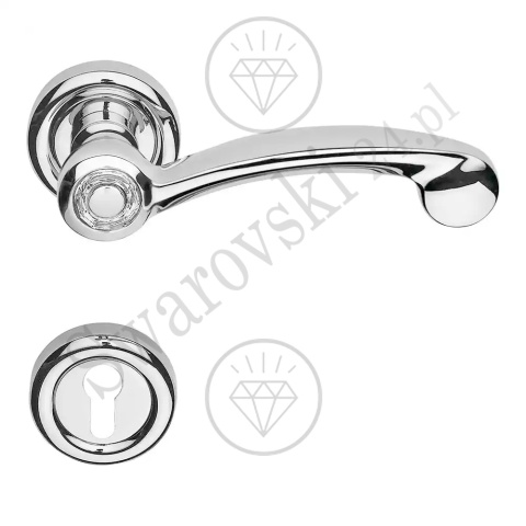 Klamka Cosmic 103 z szyldem na wkładkę CR - chromowana